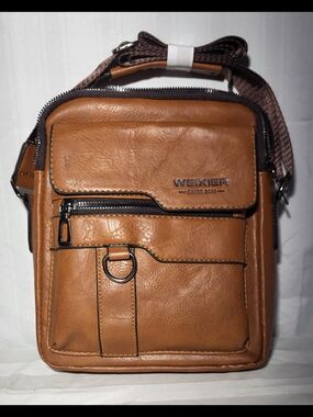 Weixier Tan Leather Crossbody Conceal and Carry Bag